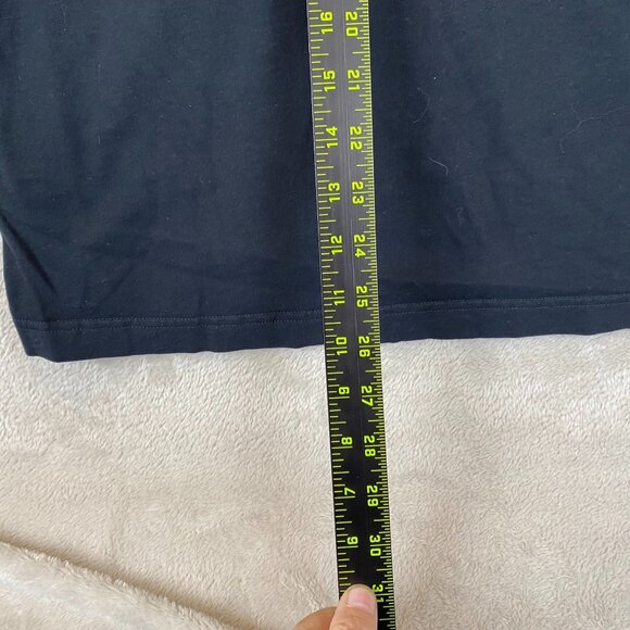 Lands End Men's Shirt Large 42-44 Black Long-Sleeve Super-T Mock Turtleneck Cott - Picture 3 of 10